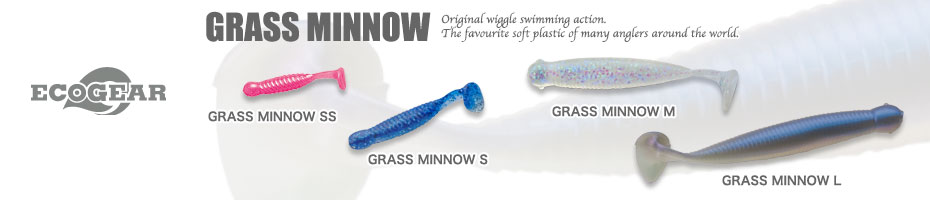 Ecogear Soft Lure Grass Minnow SS 1-1/8 Inch 15 piece per pack 345 2825